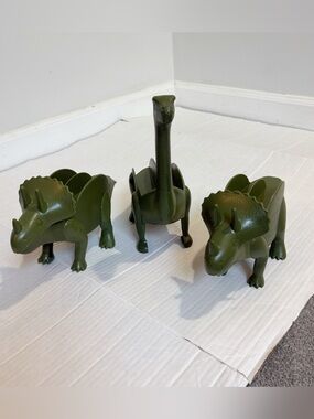 Dinosaur Taco Nacho Holders Set of 3 Tricerataco Triceratops and Brontosaurus